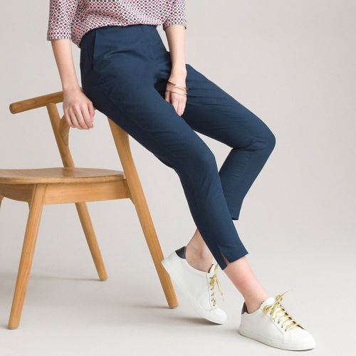Straight Ankle Grazer Trousers in Linen/Cotton, Length 26.5" - Anne weyburn - Modalova