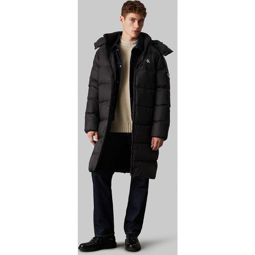 Long Hooded Padded Jacket with Down Filling - Calvin Klein Jeans - Modalova