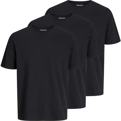 Pack of 3 T-Shirts in Cotton Mix with Crew Neck - jack & jones - Modalova
