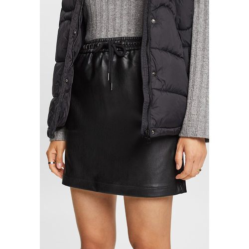 Faux Leather Mini Skirt with Elasticated Waist - Esprit - Modalova