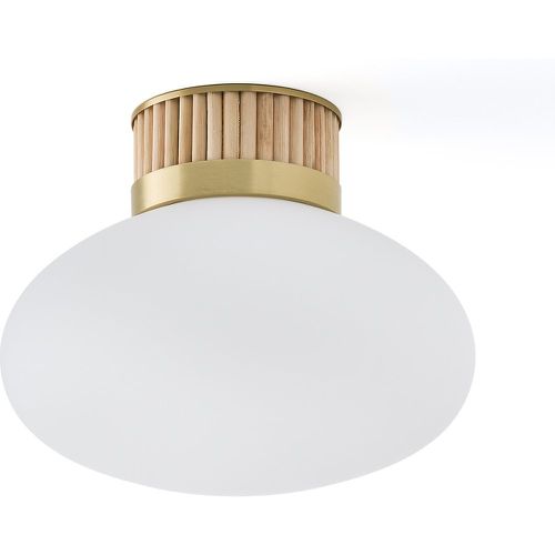 Les Signatures - Dolce Brass, Bamboo and Opaline Glass Ceiling Lamp - LA REDOUTE INTERIEURS - Modalova