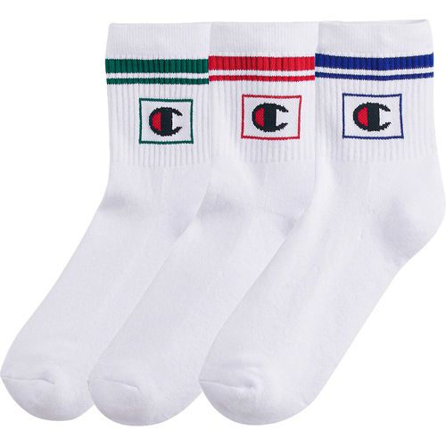 Pack of 3 Pairs of Large Logo Socks in Cotton Mix - Champion - Modalova