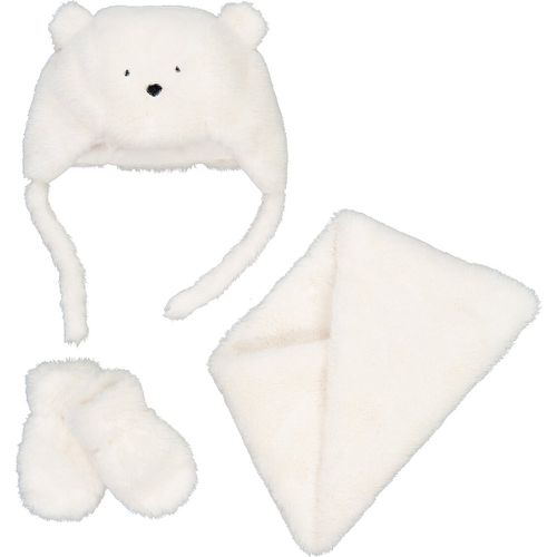 Recycled Teddy Faux Fur Hat, Snood and Mittens Set - LA REDOUTE COLLECTIONS - Modalova