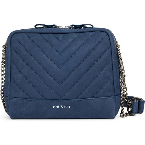 Rio Quilted Leather Camera Bag with Gold Chain Shoulder/Crossbody Strap - NAT & NIN - Modalova