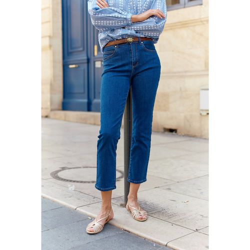 Brieg Straight Cropped Jeans in Stonewashed Denim - LA PETITE ETOILE - Modalova