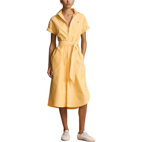Cotton Shirt Dress with Short Sleeves - Polo Ralph Lauren - Modalova