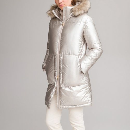 Recycled Padded Puffer Jacket with Detachable Hood, Mid-Length - Anne weyburn - Modalova