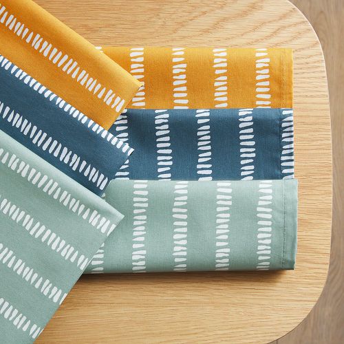 Irun Striped Oilcloth-Style 100% Cotton Tablecloth - LA REDOUTE INTERIEURS - Modalova