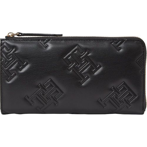 TH Refined Large Quilted Wallet with Zip Fastening - Tommy Hilfiger - Modalova
