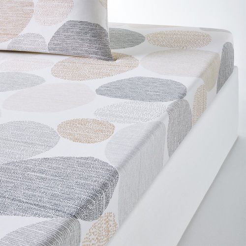 Galet Graphic Cotton Fitted Sheet - LA REDOUTE INTERIEURS - Modalova