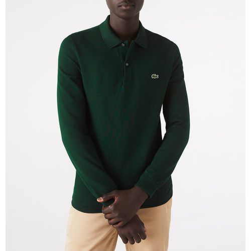 Cotton Pique Polo Shirt in Slim Fit with Long Sleeves - Lacoste - Modalova