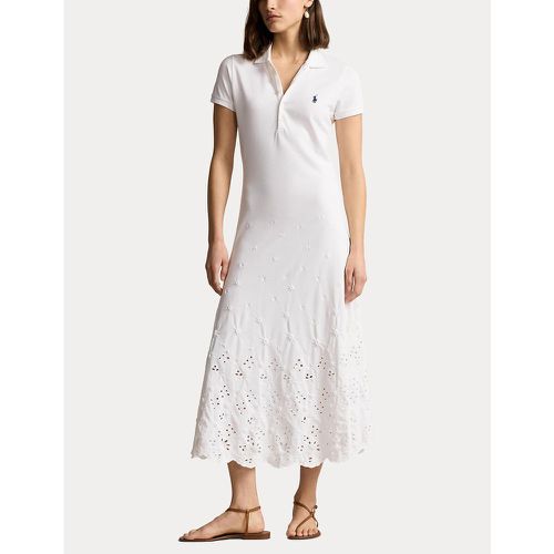 Cotton Midaxi Polo Dress with Short Sleeves - Polo Ralph Lauren - Modalova