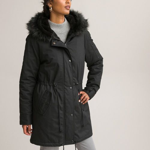 Cotton Mid-Length Parka with Hood and Zip Fastening - Anne weyburn - Modalova