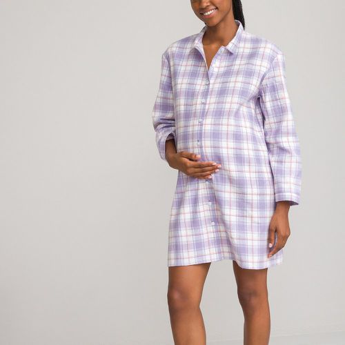 Cotton Flannelette Maternity Nightshirt with Long Sleeves - LA REDOUTE COLLECTIONS - Modalova