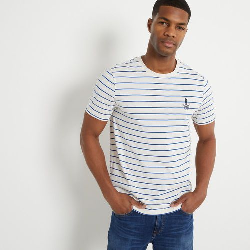 Breton Stripe Cotton T-Shirt with Crew Neck and Short Sleeves - LA REDOUTE COLLECTIONS - Modalova