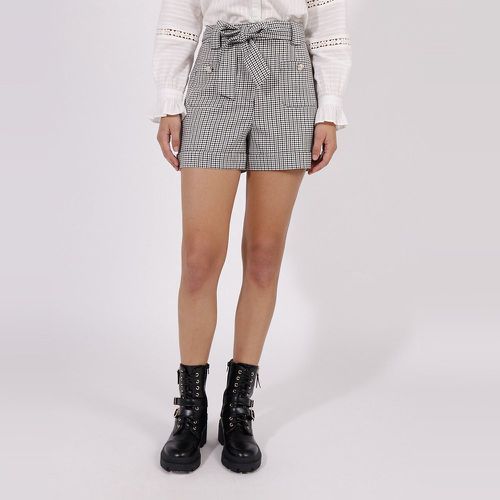 Houndstooth Belted Shorts - Naf Naf - Modalova