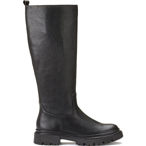 Leather Biker Calf Boots with Notched Sole - LA REDOUTE COLLECTIONS - Modalova