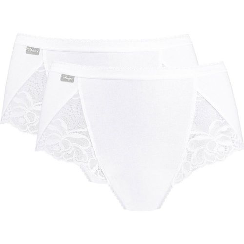 Pack of 2 Midi Knickers in Cotton and Lace - Playtex - Modalova