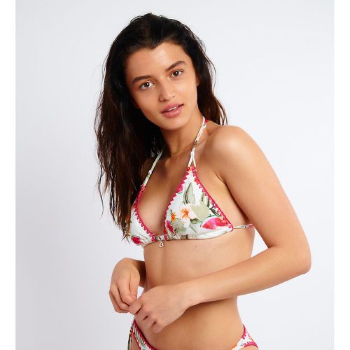 Nuco Palmrose Triangle Bikini Top in Tropical - banana moon - Modalova