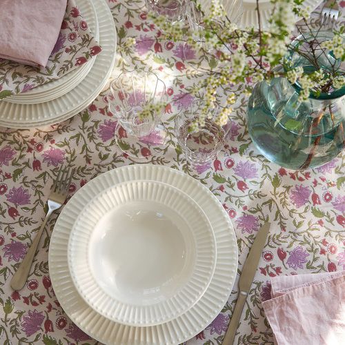 Elsie Floral 100% Washed Cotton Tablecloth - LA REDOUTE INTERIEURS - Modalova