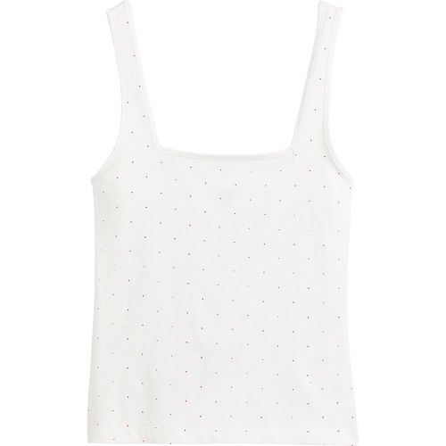 Polka Dot Cotton Vest Top with Square Neck - LA REDOUTE COLLECTIONS - Modalova