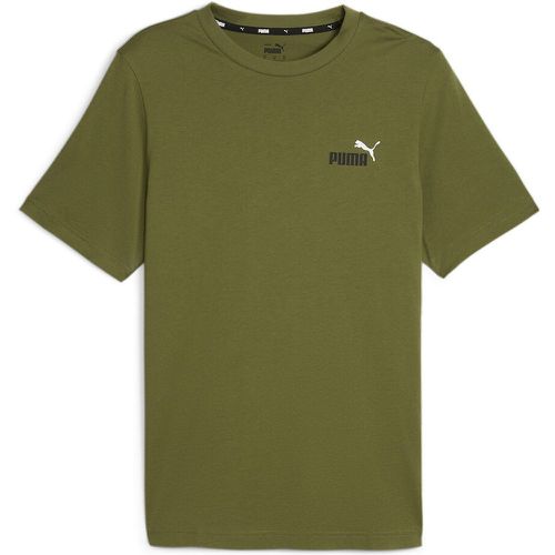 Essential Cotton T-Shirt with Small Logo Print and Short Sleeves - Puma - Modalova