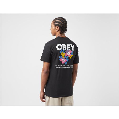 Obey Floral Garden T-Shirt, Black - Obey - Modalova