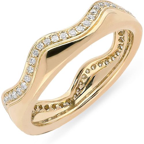 Ct Rose Gold 0.24ct Diamond Wave Stacking Ring - C W Sellors Diamond Jewellery - Modalova