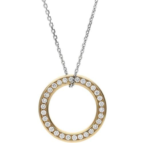 Ct Rose Gold 1.30ct Diamond Open Circle Necklace - C W Sellors Diamond Jewellery - Modalova