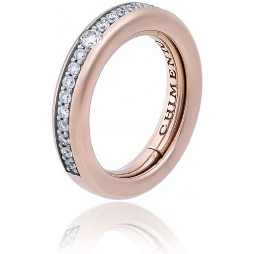 Forever Stack Me Line 18ct Rose Gold Diamond Adjustable Size-Fit Ring - Chimento - Modalova