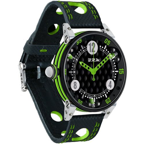 B.R.M. Watch Golf Master Mens Lime Green Red Hands - B.R.M. Watches - Modalova