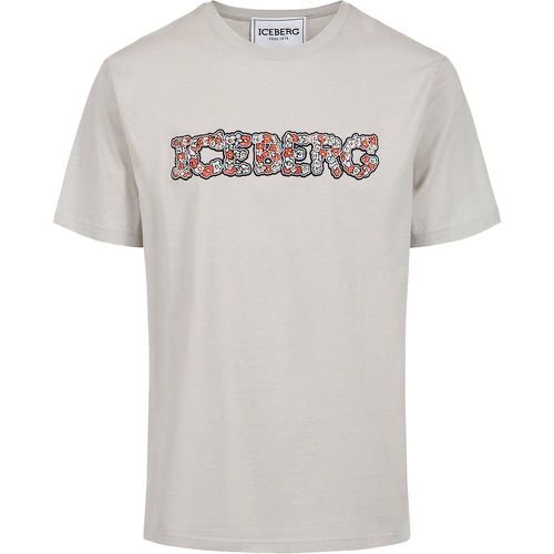 ICEBERG T-shirt con logo floreale - ICEBERG - Modalova