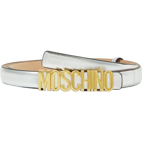 Cintura piccola laminata con lettering - Moschino - Modalova