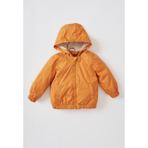 Long Sleeve Hooded Coat - Orange - DeFacto - Modalova