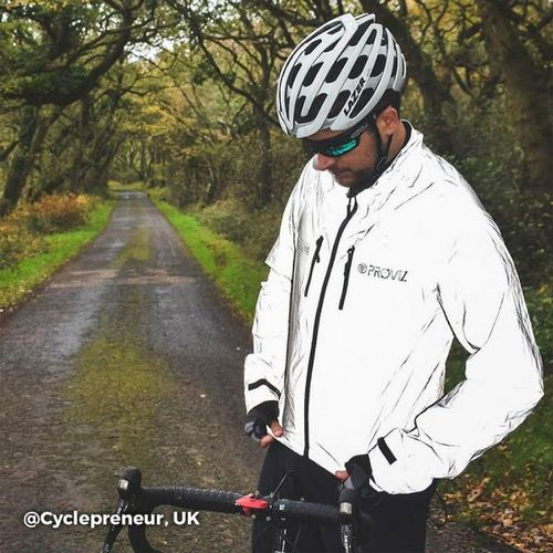 Mens' Reflective Cycling Jacket + Cycling Gloves Bundle - Proviz - Modalova