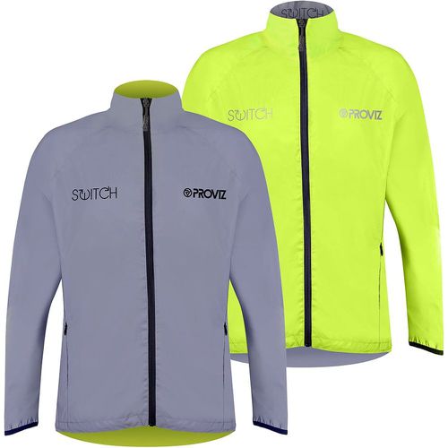 Men's Reflective Reversible Cycling Jacket - Proviz - Modalova