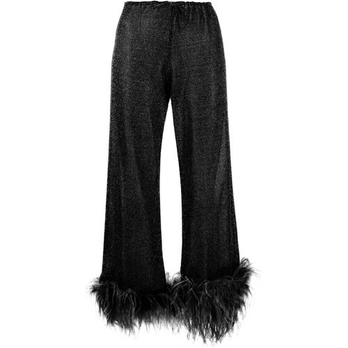 Pantaloni donna con piume di struzzo - OSEREE - Modalova