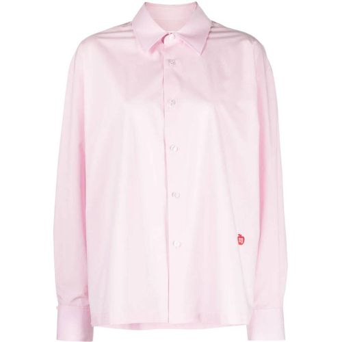 Camicia in popeline di cotone rosa chiaro - alexander wang - Modalova