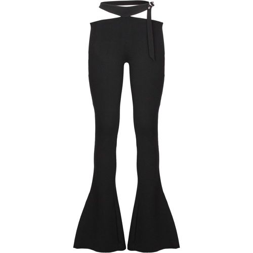 Pantaloni neri con dettagli ritagliati dal design elasticizzato - The Attico - Modalova