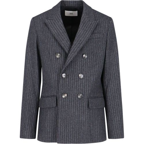 Blazer doppiopetto gessato - AMI - Modalova