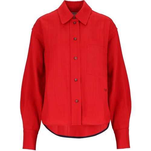 Camicia crop in Carmine - Victoria Beckham - Modalova