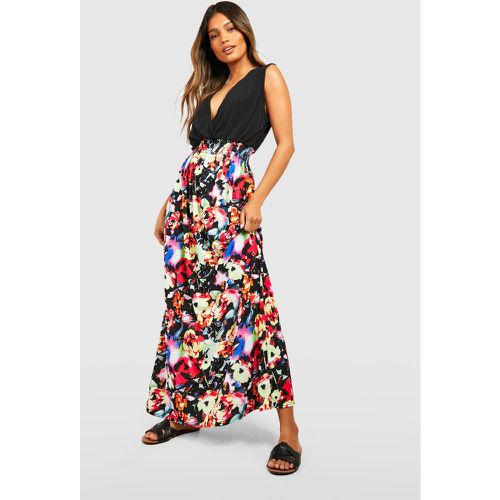 Vestito maxi con stampa di rose - boohoo - Modalova