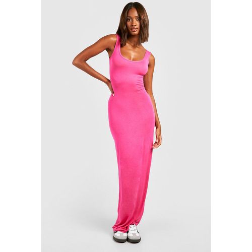 Vestito maxi a fascia increspato sul busto - boohoo - Modalova