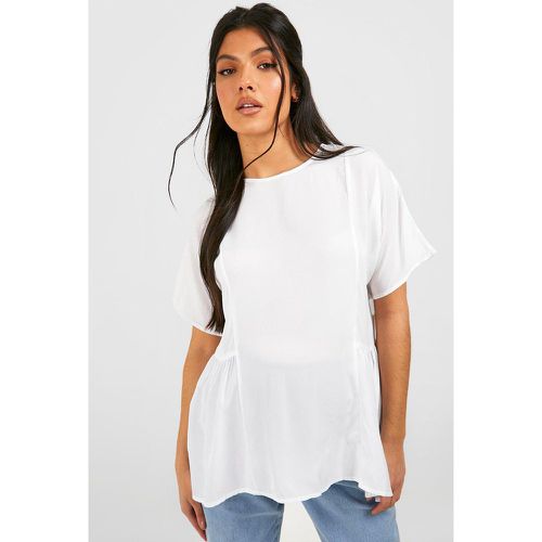 Top Premamá Holgado Estilo Túnica Con Filo Desigual - boohoo - Modalova