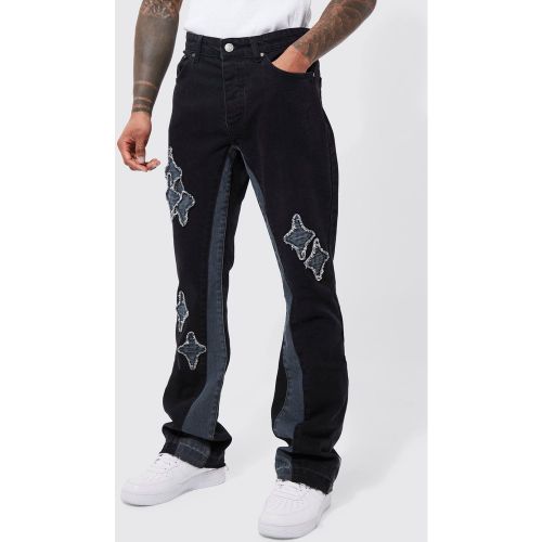 Vaqueros De Campana Ajustados Con Apliques - boohoo - Modalova