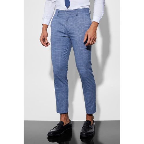 Pantaloni completo alla caviglia Skinny Fit a quadri piccoli - boohoo - Modalova