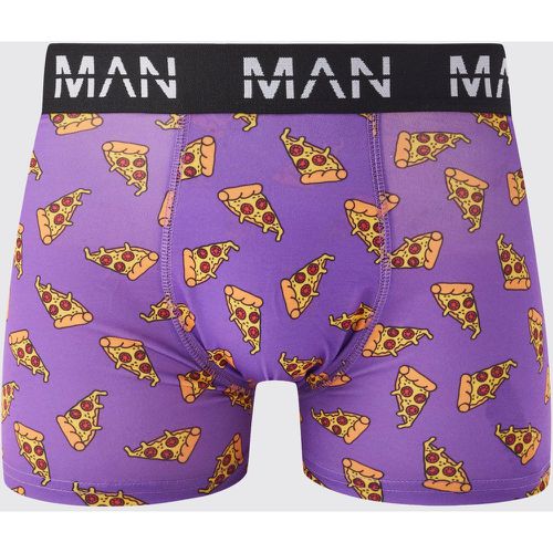 Boxer con stampa di pizza, Purple - boohoo - Modalova