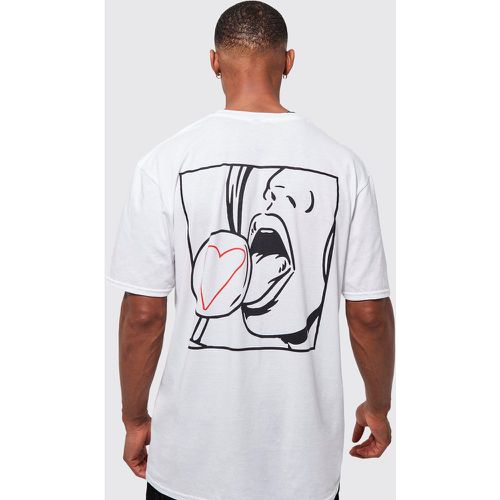 Camiseta Oversize Con Estampado Gráfico De Piruleta - boohoo - Modalova
