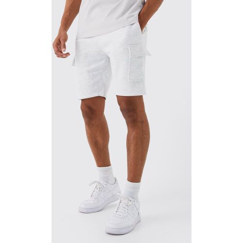 Pantaloncini Cargo medi Slim Fit in jersey - boohoo - Modalova