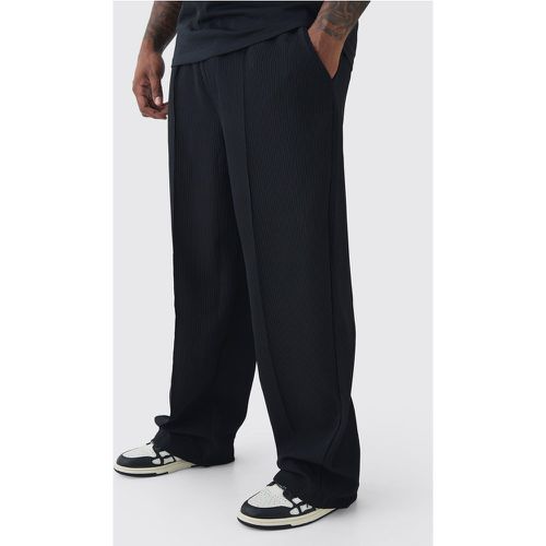Pantaloni Plus Size rilassati con pieghe e vita elasticizzata - boohoo - Modalova